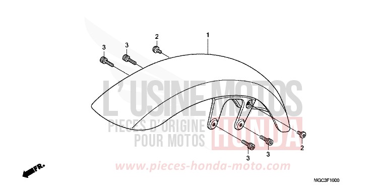 AILE AVANT de CB1100 ABS GRAPHITE BLACK (NHB01) 2013